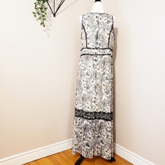 MAX STUDIO | FLOWY CHIFFON FLOWERED MAXI DRESS, 12 - Picture 8 of 13